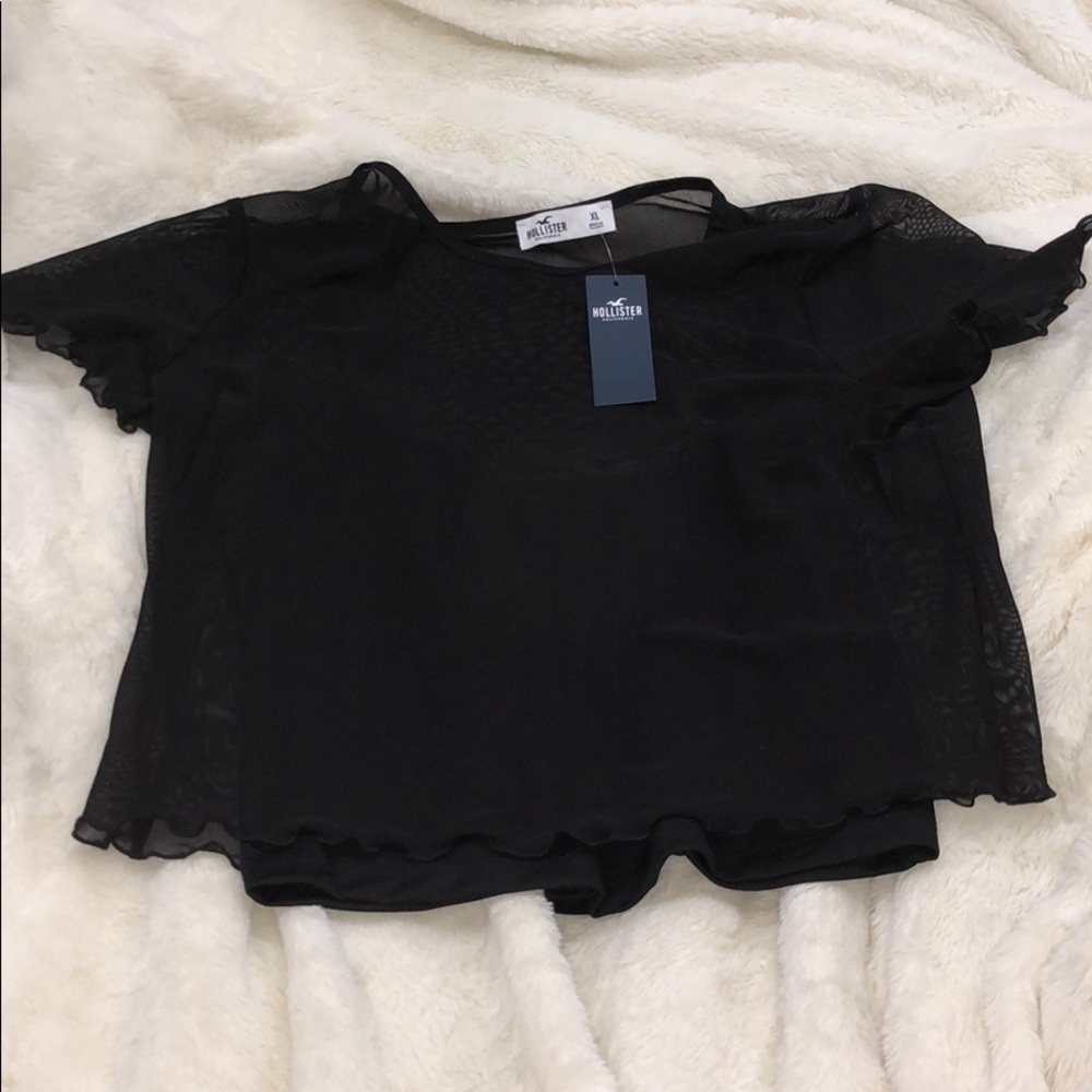 🚨EXPIRES🔜🆕 Hollister mesh tee Black XL - Picture 3 of 10